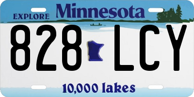 MN license plate 828LCY