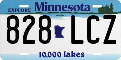 MN license plate 828LCZ