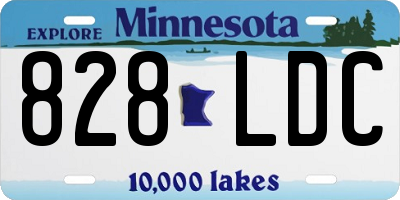 MN license plate 828LDC