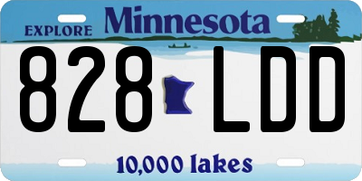 MN license plate 828LDD