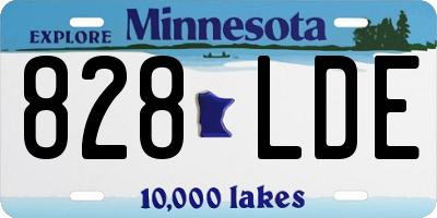 MN license plate 828LDE