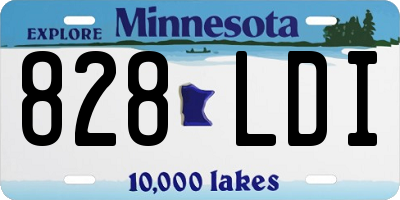 MN license plate 828LDI