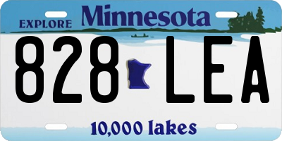 MN license plate 828LEA