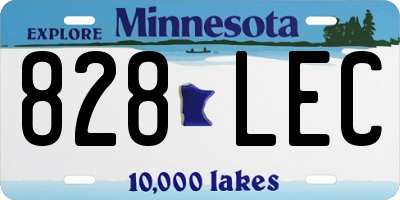 MN license plate 828LEC
