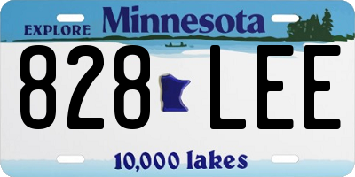 MN license plate 828LEE