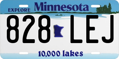 MN license plate 828LEJ