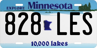 MN license plate 828LES
