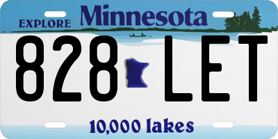 MN license plate 828LET