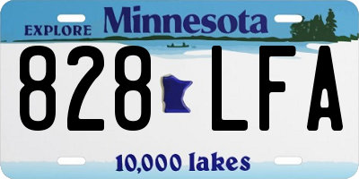 MN license plate 828LFA