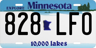 MN license plate 828LFO