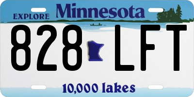 MN license plate 828LFT