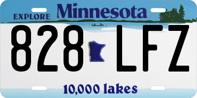 MN license plate 828LFZ