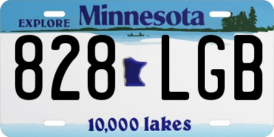 MN license plate 828LGB