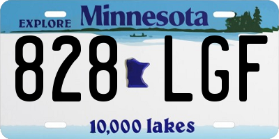 MN license plate 828LGF