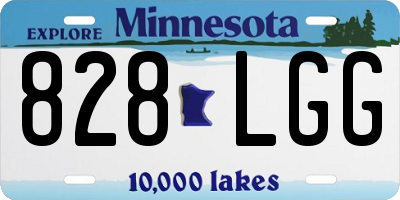 MN license plate 828LGG