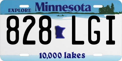 MN license plate 828LGI
