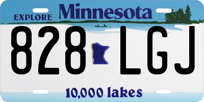 MN license plate 828LGJ