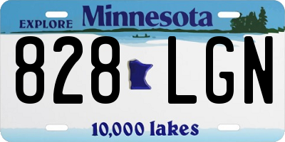 MN license plate 828LGN