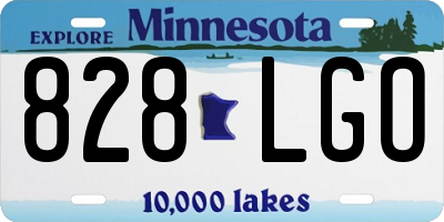 MN license plate 828LGO