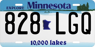 MN license plate 828LGQ