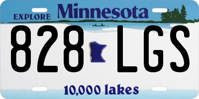 MN license plate 828LGS