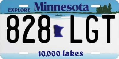 MN license plate 828LGT
