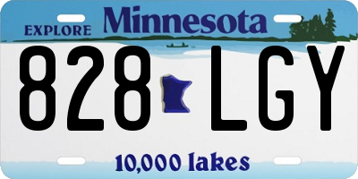 MN license plate 828LGY