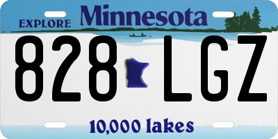 MN license plate 828LGZ