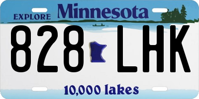 MN license plate 828LHK