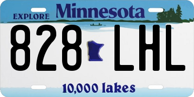 MN license plate 828LHL