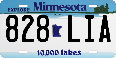 MN license plate 828LIA