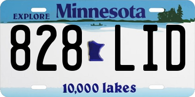 MN license plate 828LID