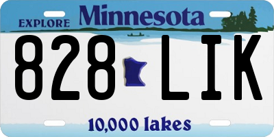 MN license plate 828LIK