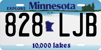 MN license plate 828LJB