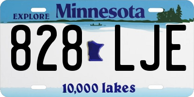 MN license plate 828LJE