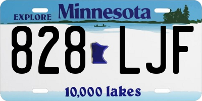 MN license plate 828LJF