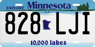 MN license plate 828LJI