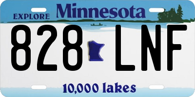 MN license plate 828LNF