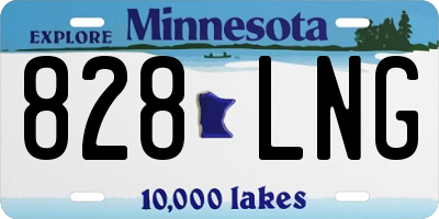 MN license plate 828LNG