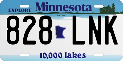 MN license plate 828LNK