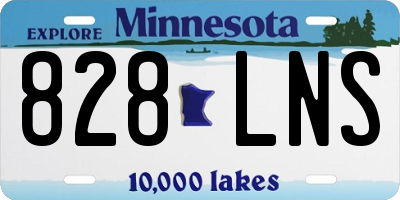 MN license plate 828LNS