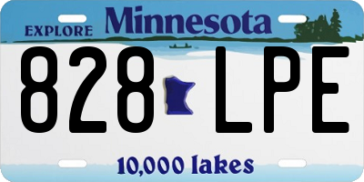 MN license plate 828LPE