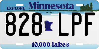 MN license plate 828LPF