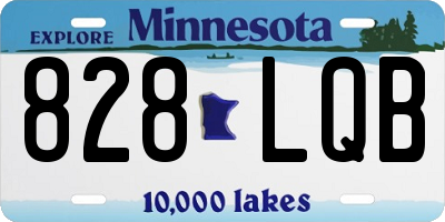 MN license plate 828LQB