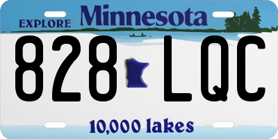 MN license plate 828LQC