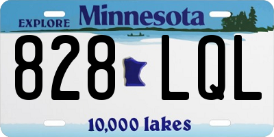 MN license plate 828LQL