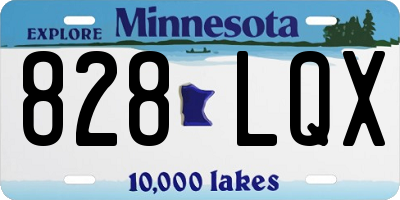 MN license plate 828LQX