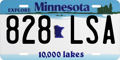 MN license plate 828LSA