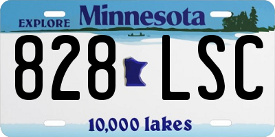 MN license plate 828LSC