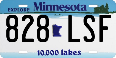 MN license plate 828LSF